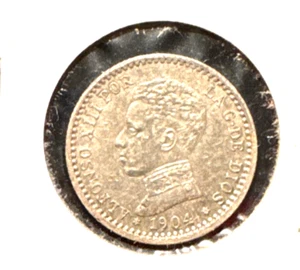 Spanien 1904 SMV 50 Centimos KM 723 AU/Unc - Bild 1 von 2