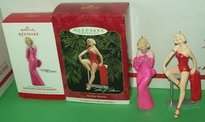 Hallmark Lot Marilyn Monroe Gentlemen Prefer Red Swimsuit 1999 2013 Ornaments - Picture 1 of 12
