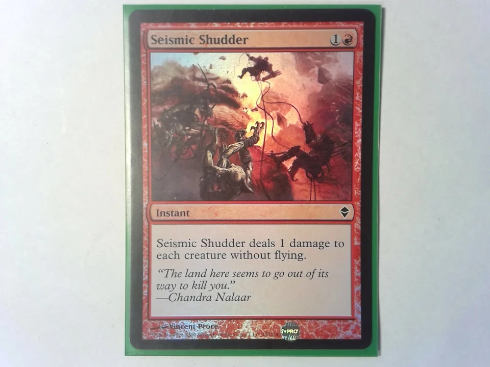 Foil Seismic Shudder	 Zendikar - Magic the Gathering Mtg Red - Image 1 of 1