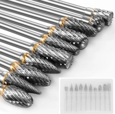 Hartmetall-Frässtifte mit Doppelschnitt,Wolframcarabid Fräser HM SchaftfräserSet - Bild 1 von 4