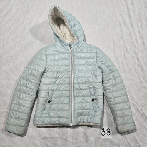 MICHAEL KORS Giacca tampone isolata blu cerniera intera ragazze taglia 10 12