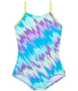 Nike L12438 Kids Blue Immiscible Cross-Back One-Piece Swimsuit Size Large - Picture 1 of 1
