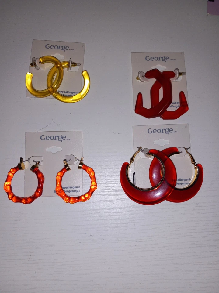 Pendientes de aro marca George Foto 1 de 4