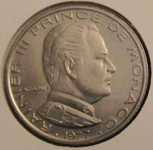 MONACO, RAINIER III, 1 FRANC 1977, UNCIRCULATED++. - Picture 1 of 2