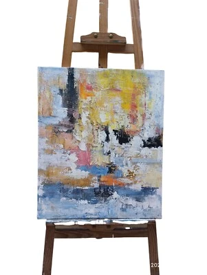 High quality 24x20 inch hand painted abstract oil painting wall art on canvas - Image 1 of 4