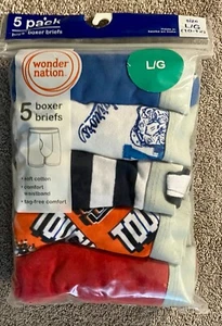 Wonder Nation - Boys Boxer Briefs - 5 Pack - Size Large - Sports Theme - New - Picture 1 of 1