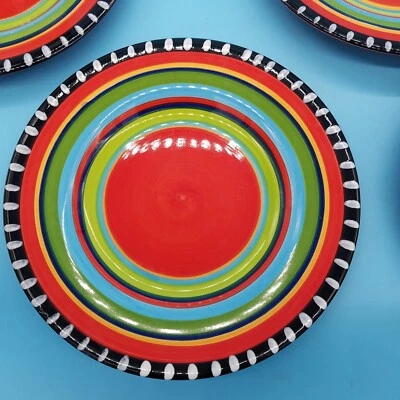 4 pc Plate Gibson Elite Pueblo Springs 11" dinner stoneware plate multi-colored - Image 1 of 4