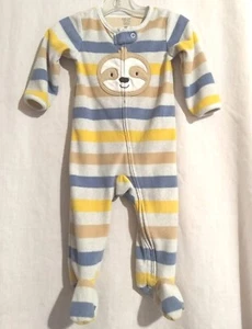 9 month Carter boy sloth long sleeve multi-colored sleeper - Picture 1 of 5