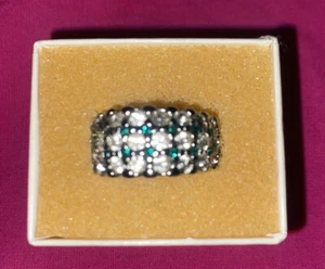 Vtg 18k HGE Stamped Ring With Gemstones Size 6 - Picture 1 of 9