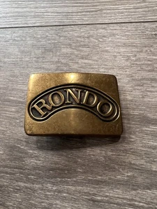 VINTAGE 1978 RONDO SOLID BRASS BTS BELT BUCKLE - Picture 1 of 3