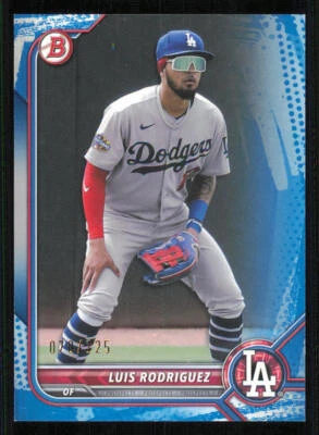 2022 Bowman Prospects Blue Pattern #BP47 Luis Rodriguez /125 - Image 1 of 2