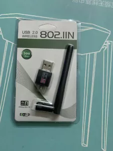 300 Mbps Bezprzewodowa karta sieciowa USB WiFi Karta LAN z anteną 802.11N do PC AA - Zdjęcie 1 z 2