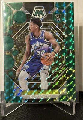 2022-23 Mosaic Ochai Agbaji Green Mosaic Prizm # 208 RC Utah Jazz - Image 1 of 2