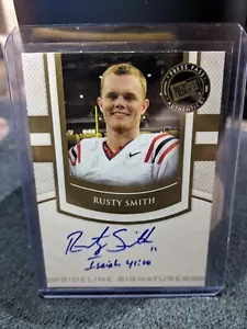 2010 Portrait Edition Sideline Signatures Gold Rusty Smith #SS-RS Rookie Auto RC - Picture 1 of 2