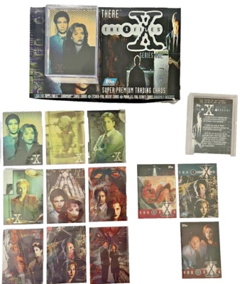1995 TOPPS THE X-FILES SERIES 1 FULL 72-CARD SET + CHASE & PROMO CARDS BOX+ - Image 1 of 4