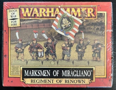 Warhammer Marksmen of Miragliano (1998) Dogs Of War Sealed NIB OOP Metal Rare - Image 1 of 2