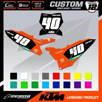 CUSTOM MX NUMBER PLATES BACKGROUNDS KTM SX / SXF 125 250 350 450 2023 - 2025 GPO - Image 1 of 4