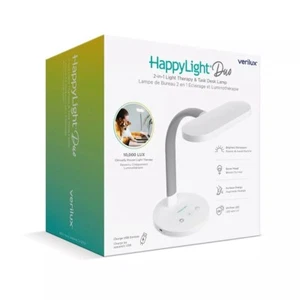 Happy Light White LED Full Spectrum Light Therapy Lamp 10000 Lux Eye Comfort - Picture 1 of 7