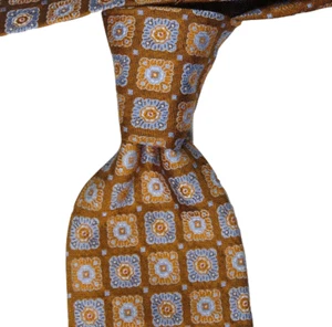 Barneys New York Tie Silk Jacquard Geometric Floral Made in Italy Polka Dot Chic - Picture 1 of 8