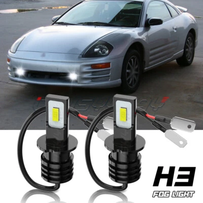 For Mitsubishi Eclipse 2000-2002 2pcs H3 LED Fog Light Bulbs Conversion Kit - Image 1 of 4
