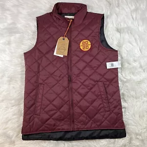 Puffy Vest "Wekiva High School" Full Zip w/ Pockets Maroon Size Medium NWT - Picture 1 of 10
