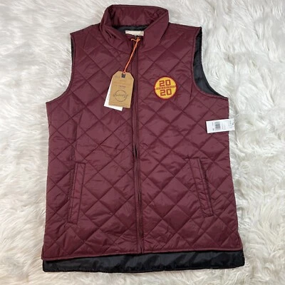 Colete Puffy "Wekiva High School" Zíper Completo com Bolsos Marrom Tamanho Médio Novo com etiquetas - Imagem 1 de 4