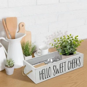 Caja de decoración de baño soporte de papel higiénico caja tanque de madera cesta de almacenamiento de papel regalo - Imagen 1 de 18