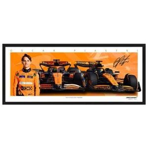 Oscar Piastri Mclaren Signed and Framed F1 Print Grand Prix - Picture 1 of 1