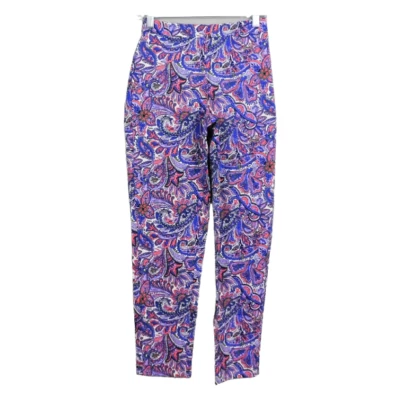 Isaac Mizrahi Live! Calça de tornozelo estampa elástica regular 24/7, paisley, múltipla, 0 - Imagem 1 de 2
