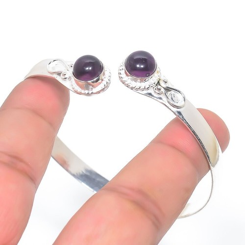 VALENTINO Bracciale Gioielli Argento Sterling 925 Pietra Preziosa Ametista Viola Regolabile