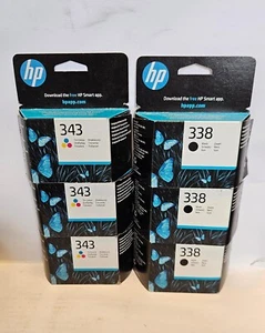 1 cartouche d'encre HP C8765EE 338 + 1 cartouche d'encre HP C8766EE 343 pour HP DeskJet 5700 MHD 2024 - Photo 1/5