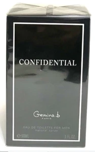 CONFIDENTIAL By Gemina B. Men Eau de Toilette spray 3.4 / 3.0 OZ - Picture 1 of 3