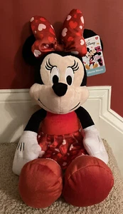 Disney Valentine’s Minnie Mouse Large Plush by Just Play❤️NWT ~ Valentine’s Day - Picture 1 of 7