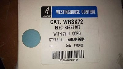 WESTINGHOUSE WRSK72 NEW IN BOX ELEC. RESET KIT W/ 72" CORD SEE PICS #B10 - Image 1 of 2
