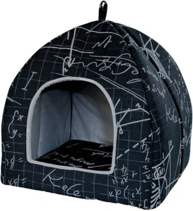 Small Dog Cat Bed Cave Cuddly Igloo Cave Trixie 35x38x35cm Anthracite Black - Picture 1 of 2