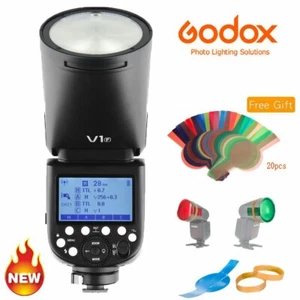 Godox V1-F TTL HSS 1/8000s On-Camera Round-Head Speedlite Flash For Fuji Camera - Picture 1 of 12