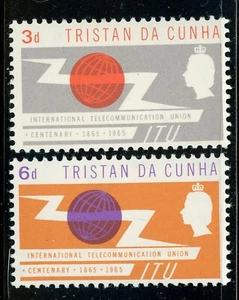 Tristan Da Cunha 1965 Scott # 85-86 Mint Never Hinged Set - Picture 1 of 1