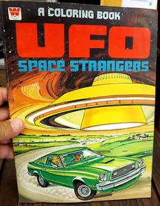VINTAGE 1978 UFO SPACE STRANGERS WHITMAN COLORING BOOK Alien Space Ship Martian - Picture 1 of 8