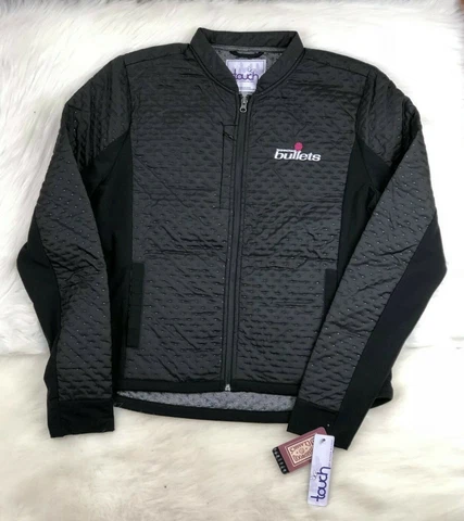 Washington Bullets NBA Textured Full Zip Performance Jacket, Black, Women's XL Cover