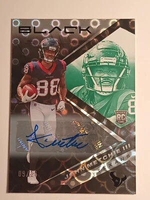 2022 Panini Black - Rookie Autograph Emerald 09/10 John Metchie III SSP rc Auto - Image 1 of 4