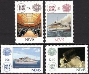 1988 Nevis Sc #571-74 Lloyd's of London 300th Anniv. - MNH stamp set Cv$8.35 - Picture 1 of 1