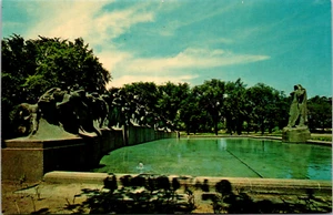 Postcard Chicago Illinois Fountain Of Time Washington Park Lorado Taft Vintage - Picture 1 of 2
