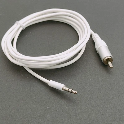 1/2PACK Cable 1 Meter 3ft RCA to 3.5mm Mono Male Male PVC Audio Plug to RCA - Image 1 of 4