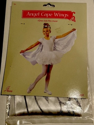 Disfraz Alas de Ángel Capa Halloween Pretender Vestir Blanco Brillante Hada Niñas Foto 1 de 4