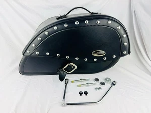 Saddlemen Desperado Tear Drop Studded Leather Saddlebag Right Side Harley - Bild 1 von 8