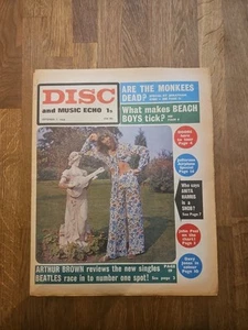 Disc and Music Echo September 7th 1968 Anita Harris Cover, Monkees Beatles - Picture 1 of 5