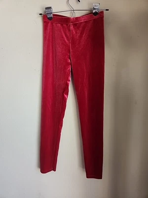 Janie and Jack  Red Velvet Leggings Pants EUC Girls Size 12 - Image 1 of 3