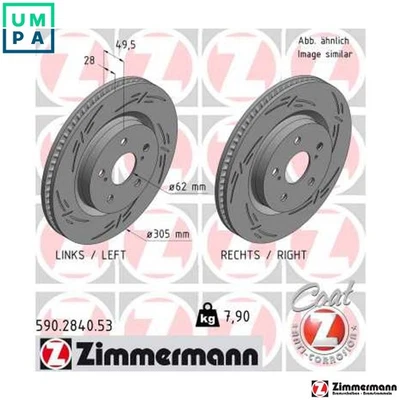 2x BRAKE DISC 590.2840.53 FOR TOYOTA RAV M20A-FKS 2.0L 4cyl RAV 4 VM20C 2.0L - Image 1 of 4
