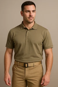 Khaki Web Gürtel 37,5 x 1,75" "passt max 34" Taille Schnalle + Touch Verschluss - Bild 1 von 4