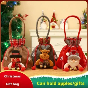 Bolsa de manzana de Navidad Bolsa de regalo de embalaje de dulces de Navidad NUEVA - Imagen 1 de 19